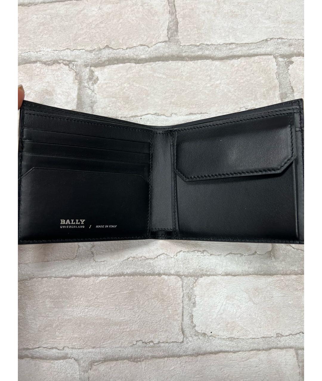 BALLY Черный кожаный кошелек, фото 2