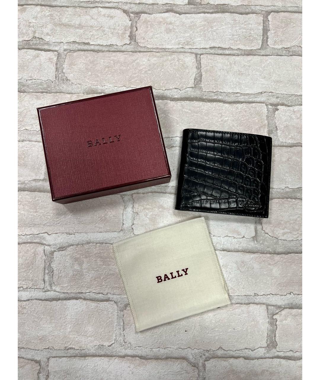 BALLY Черный кожаный кошелек, фото 6