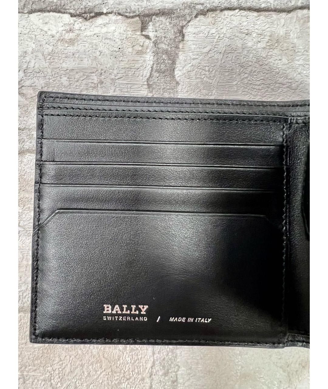 BALLY Черный кожаный кошелек, фото 4