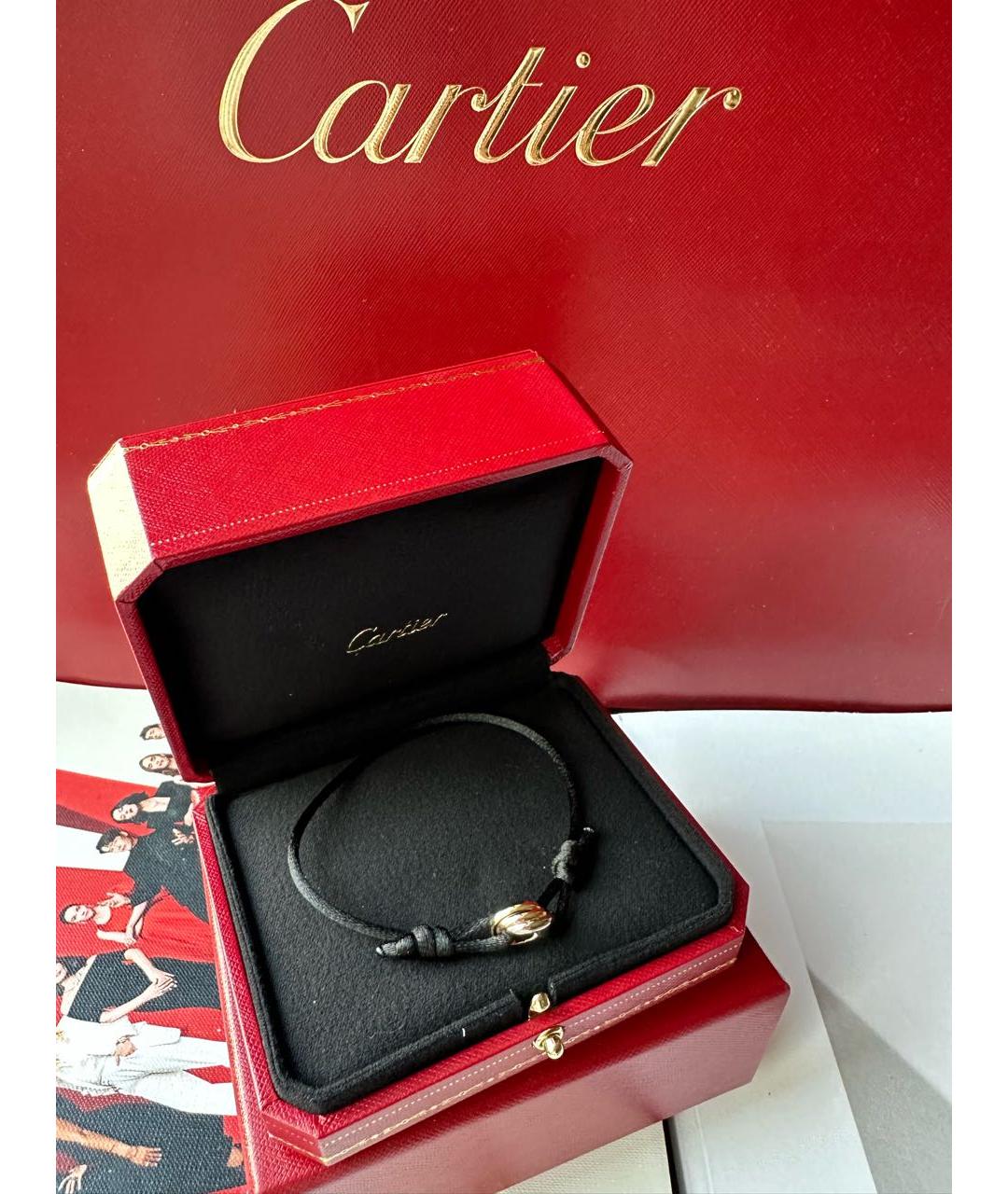 CARTIER Черный браслет из желтого золота, фото 2