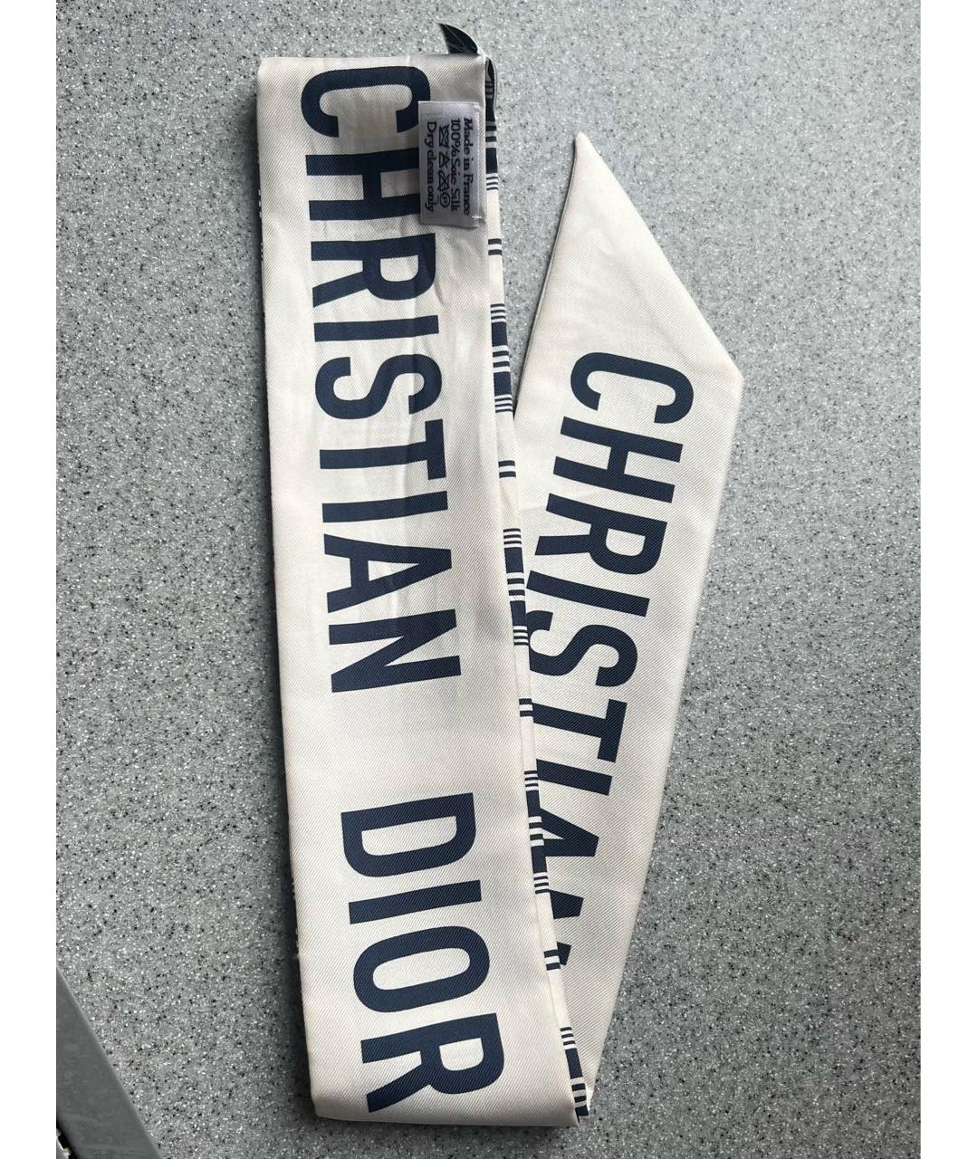 CHRISTIAN DIOR Белая повязка на голову, фото 2