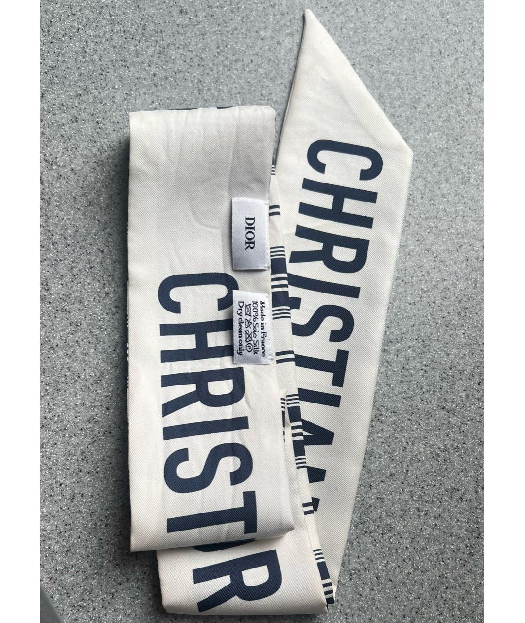 CHRISTIAN DIOR Белая повязка на голову, фото 3