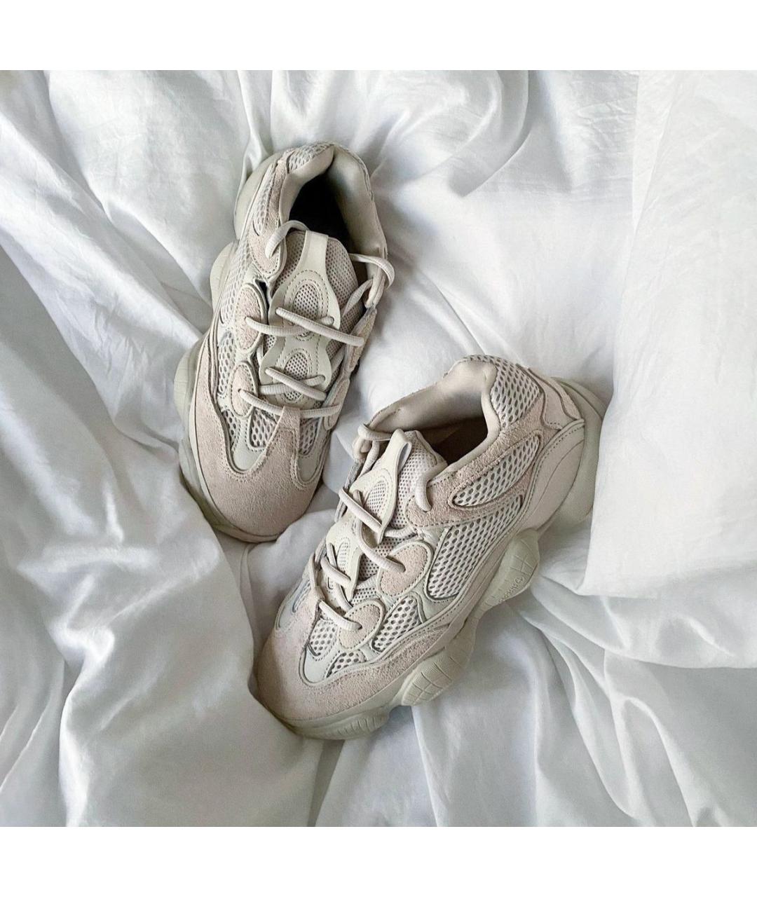 ADIDAS YEEZY Бежевые замшевые кроссовки, фото 7