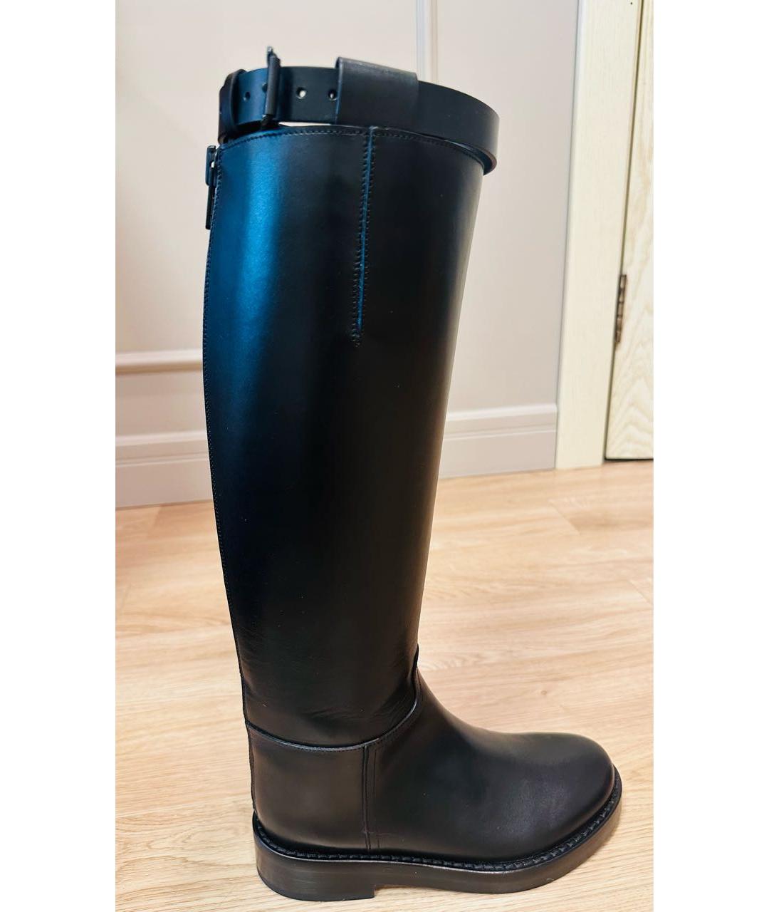 ANN DEMEULEMEESTER Черные кожаные сапоги, фото 7