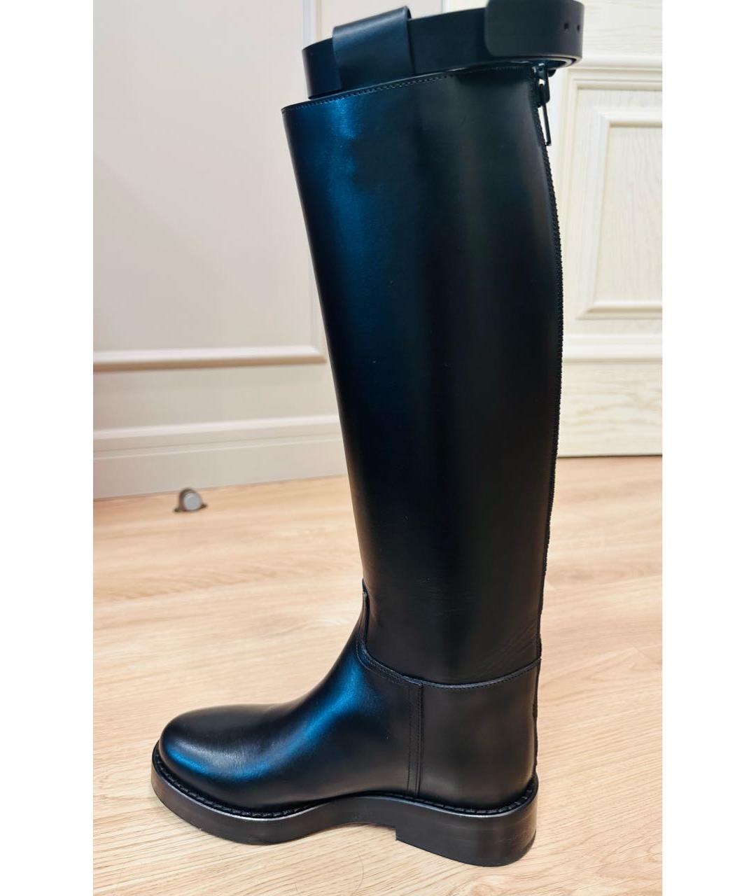 ANN DEMEULEMEESTER Черные кожаные сапоги, фото 3