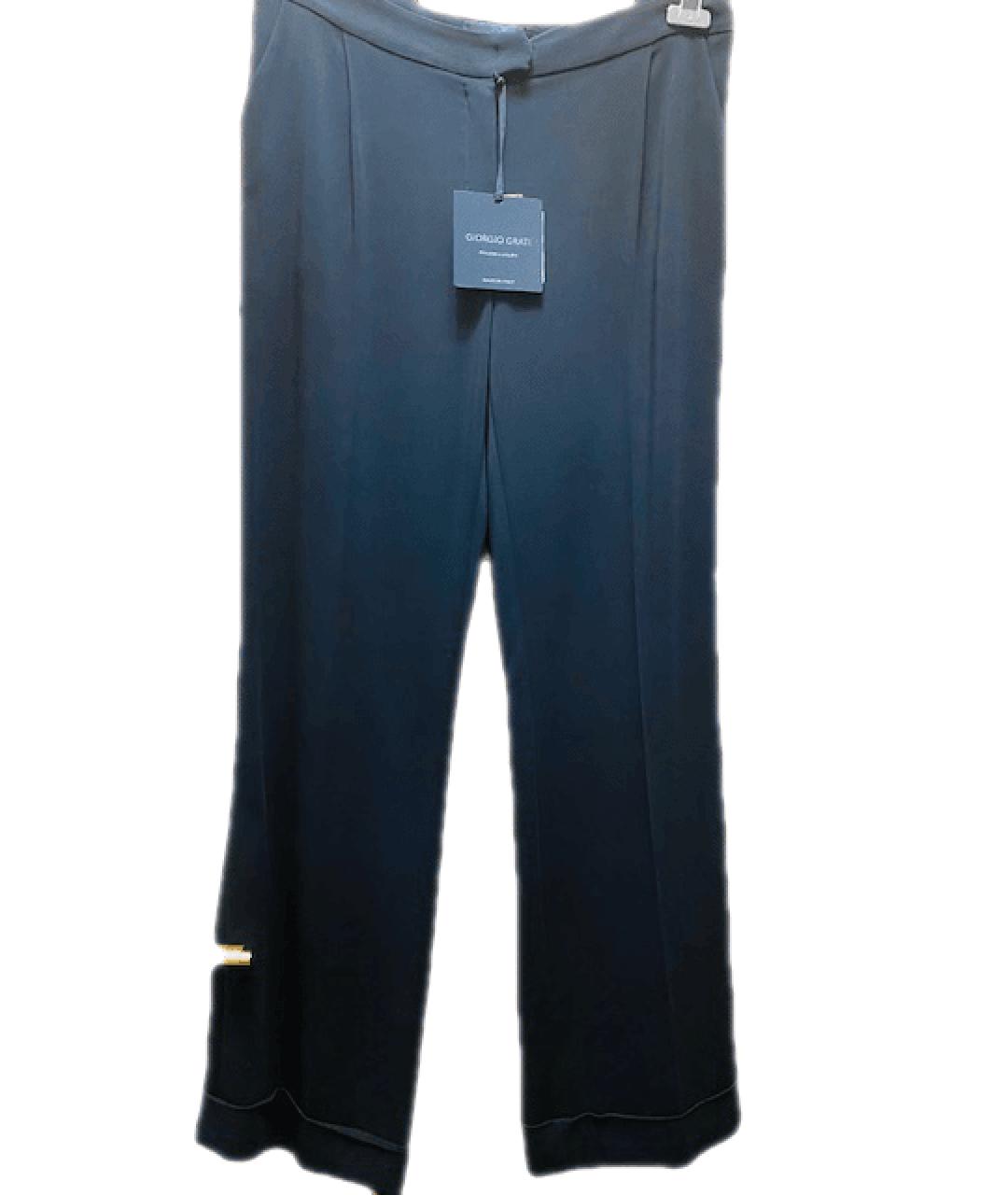 GIORGIO GRATI Черные вискозные прямые брюки, фото 9