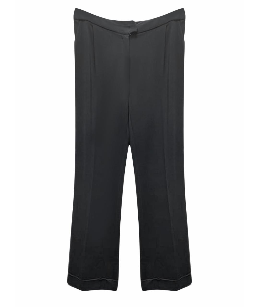 GIORGIO GRATI Черные вискозные прямые брюки, фото 1
