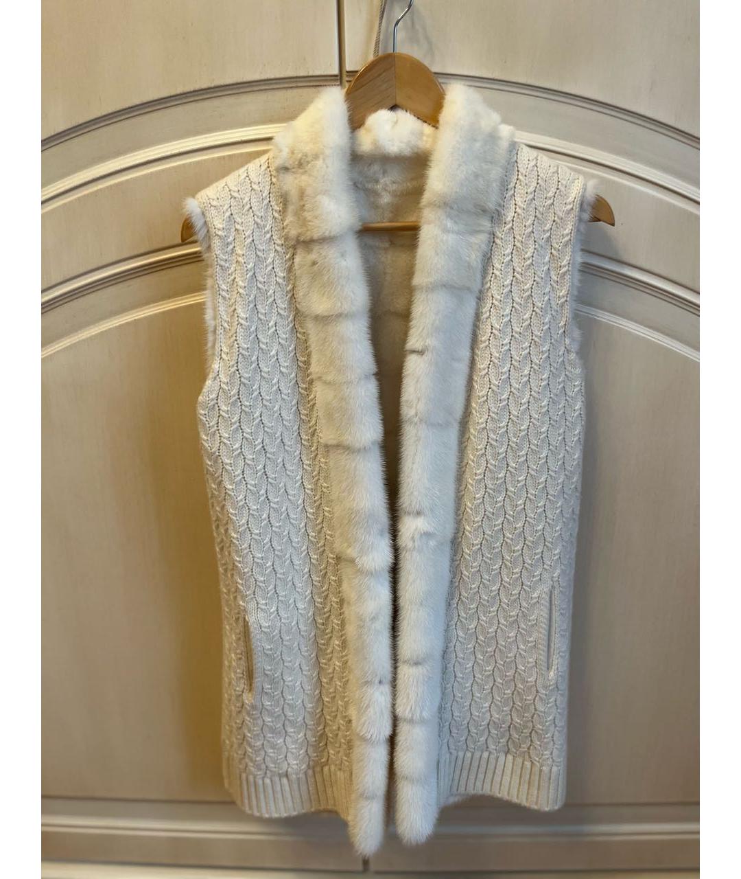 LORO PIANA Бежевый кашемировый жилет, фото 7