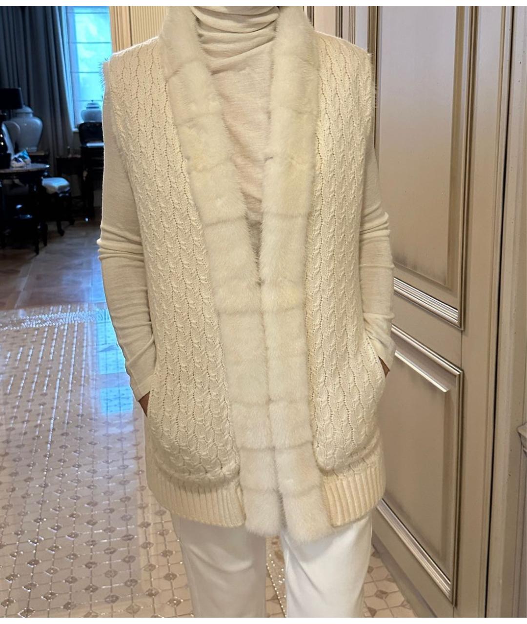 LORO PIANA Бежевый кашемировый жилет, фото 2