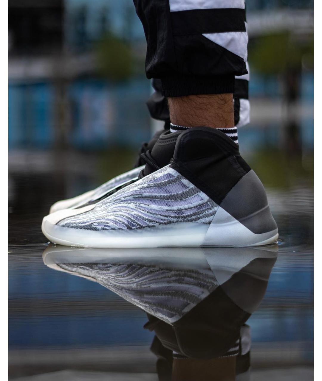 ADIDAS YEEZY Серые высокие кроссовки / кеды, фото 5