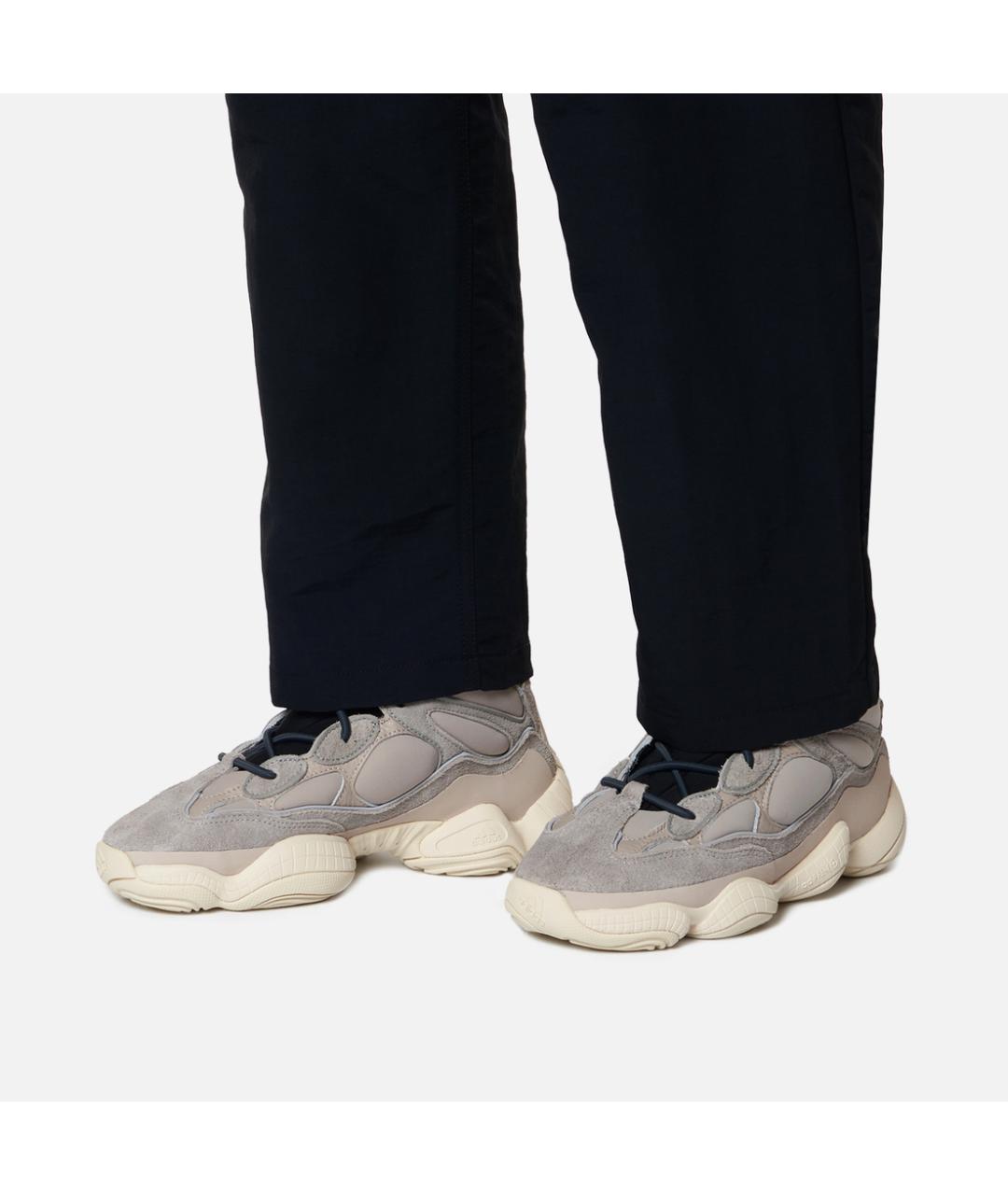 ADIDAS YEEZY Серые замшевые высокие кроссовки / кеды, фото 5