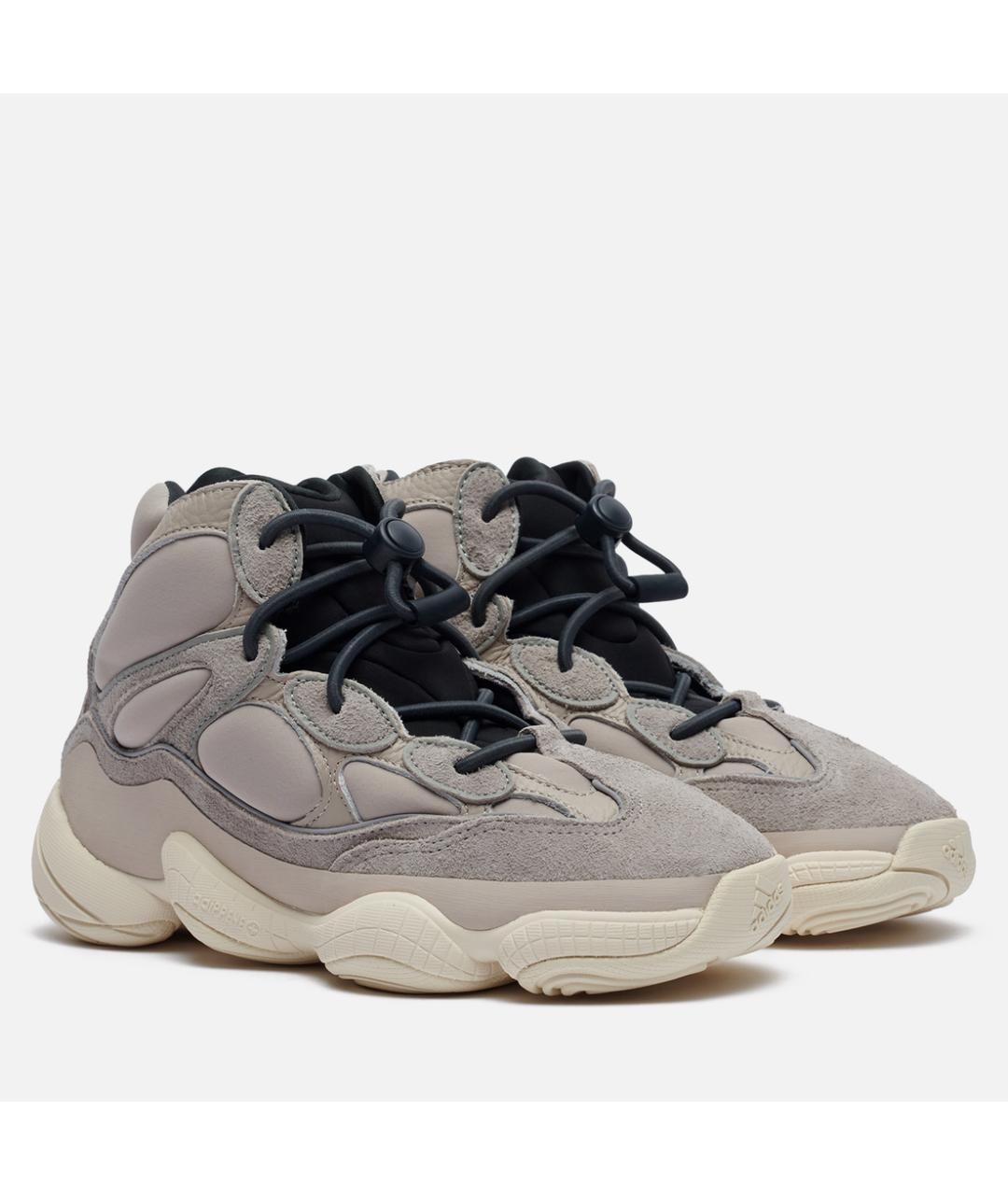 ADIDAS YEEZY Серые замшевые высокие кроссовки / кеды, фото 2