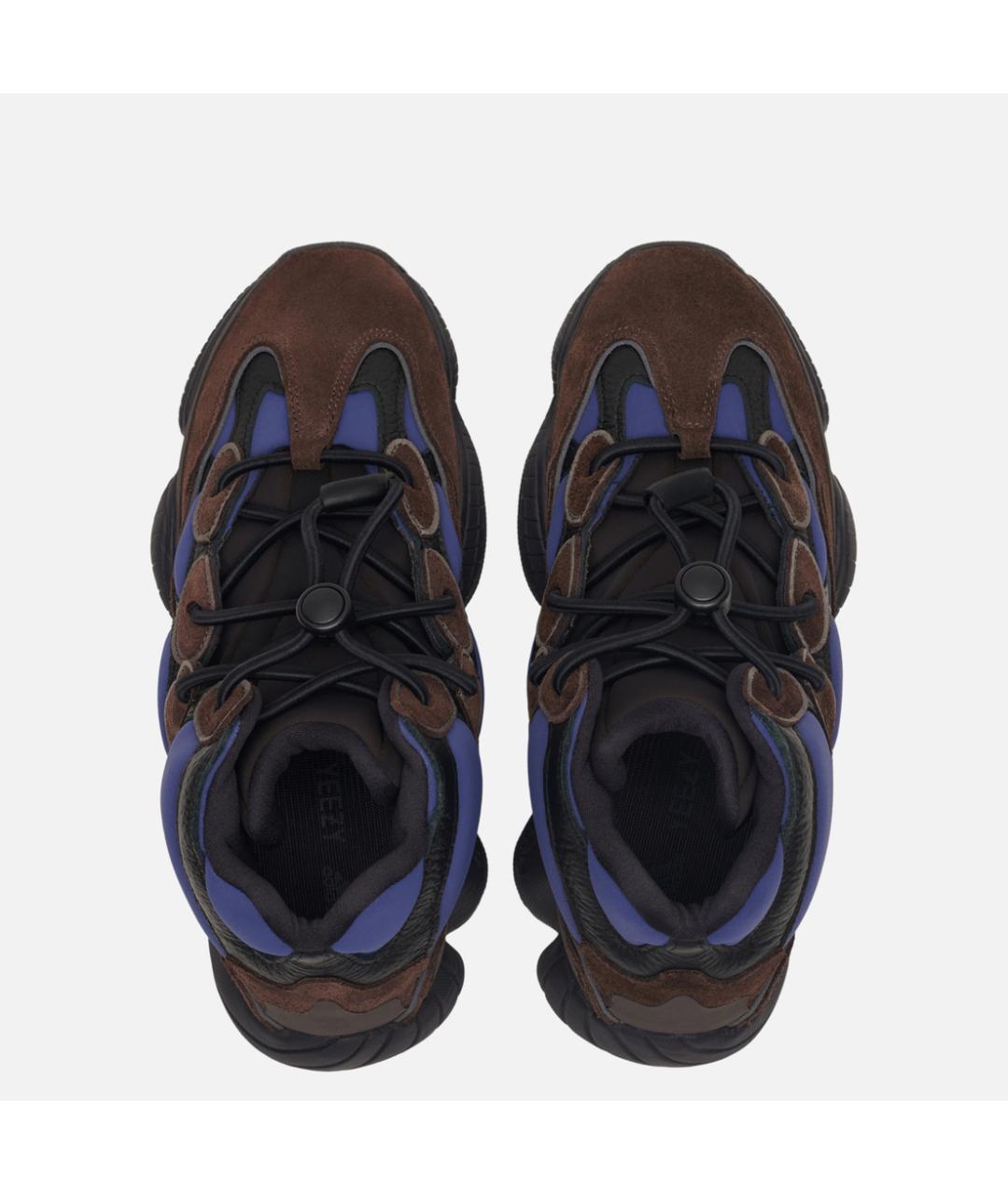 ADIDAS YEEZY Коричневые замшевые кроссовки, фото 3