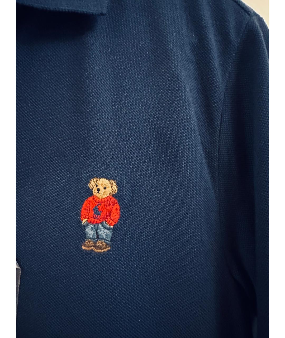 POLO RALPH LAUREN Темно-синяя хлопковая детская рубашка, фото 4