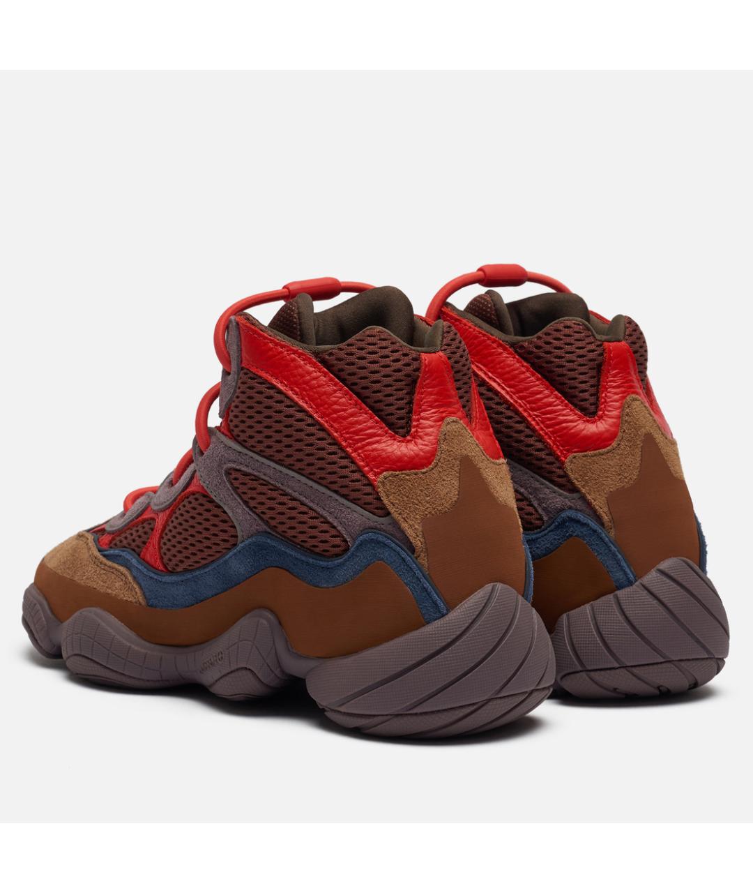 ADIDAS YEEZY Коричневые замшевые кроссовки, фото 4