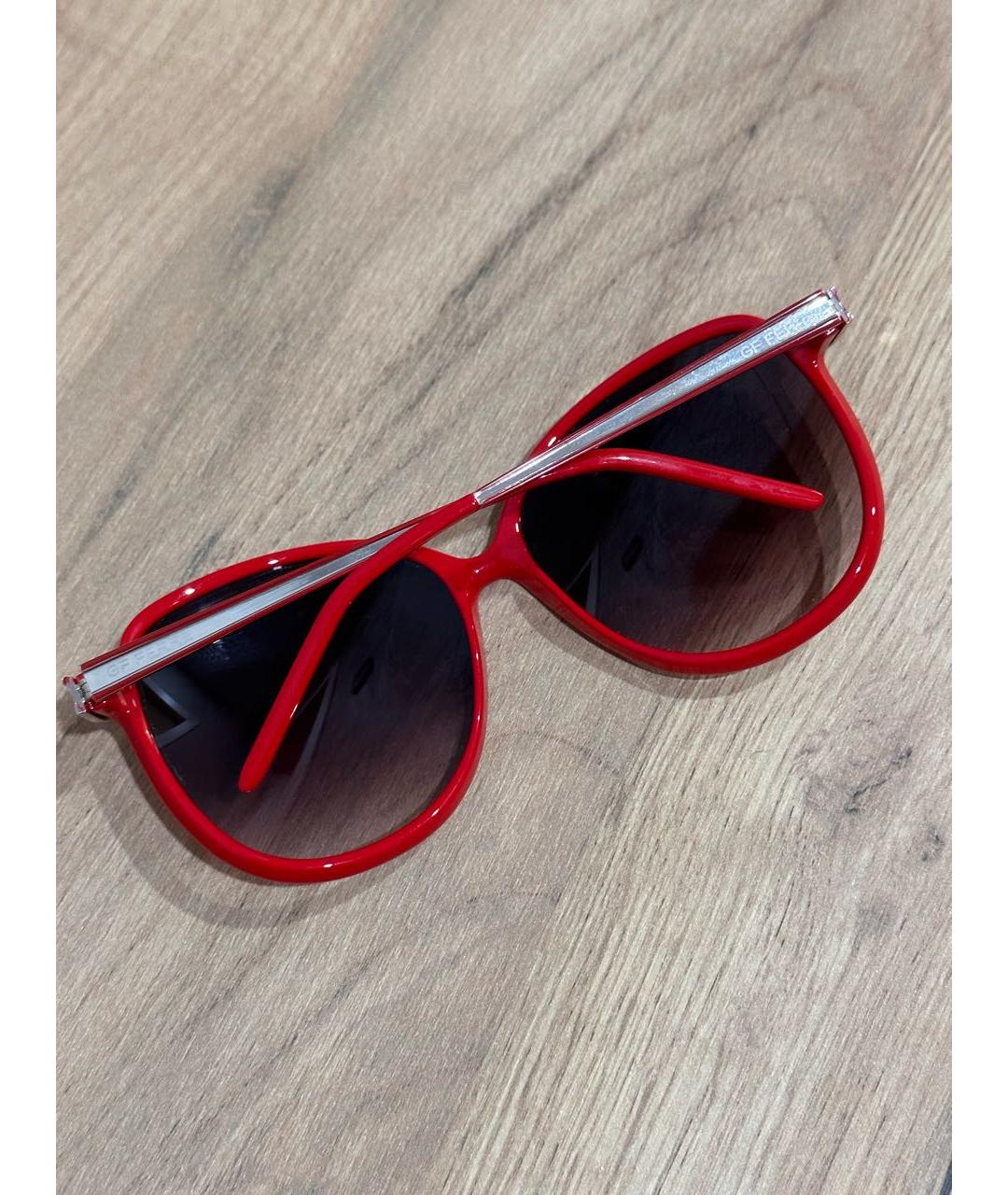 GIANFRANCO FERRE Красные пластиковые солнцезащитные очки, фото 7