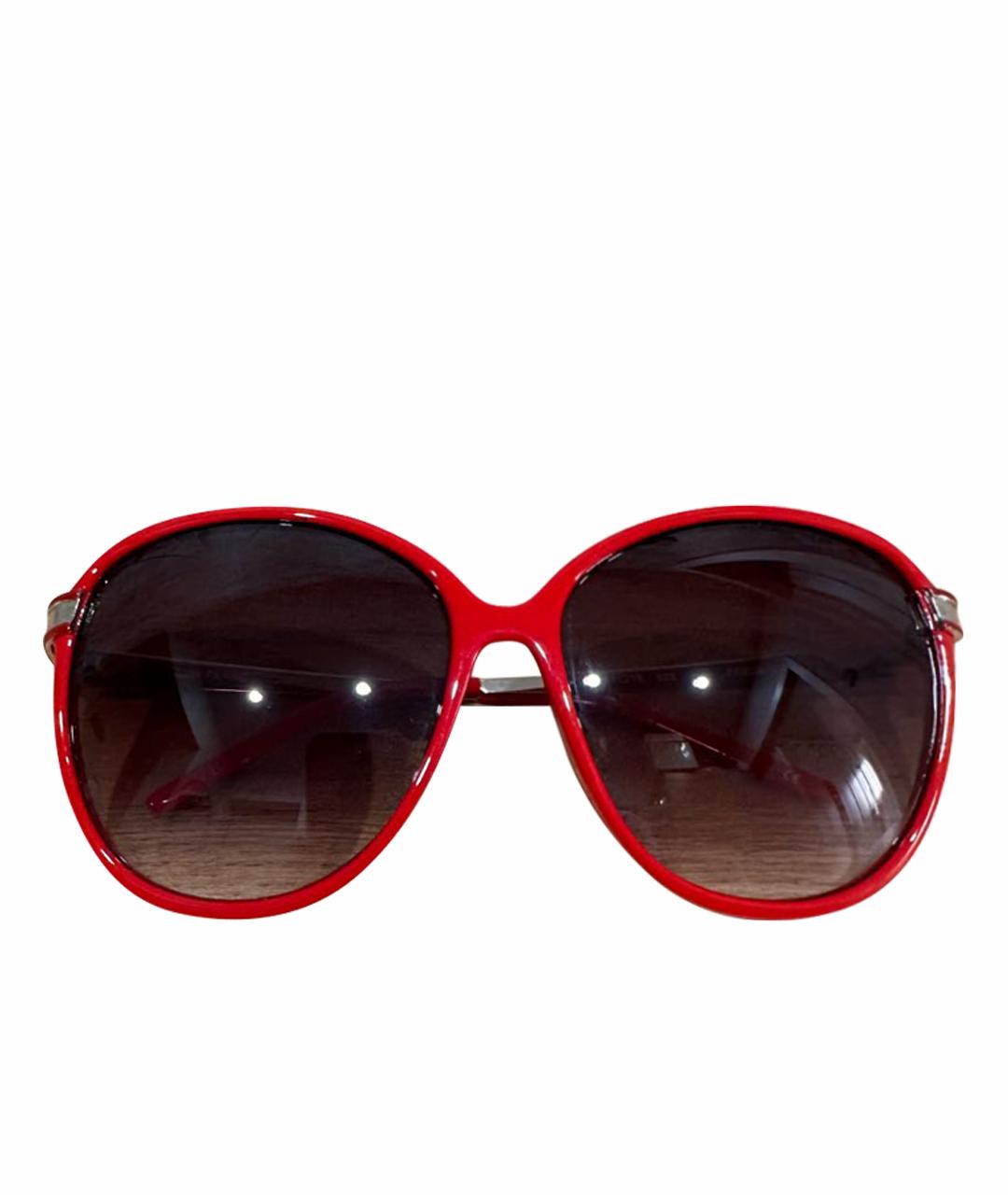 GIANFRANCO FERRE Красные пластиковые солнцезащитные очки, фото 1