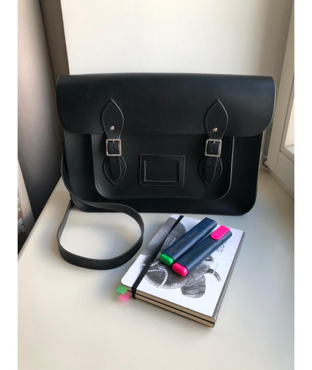THE CAMBRIDGE SATCHEL COMPANY Черная кожаная сумка через плечо, фото 4