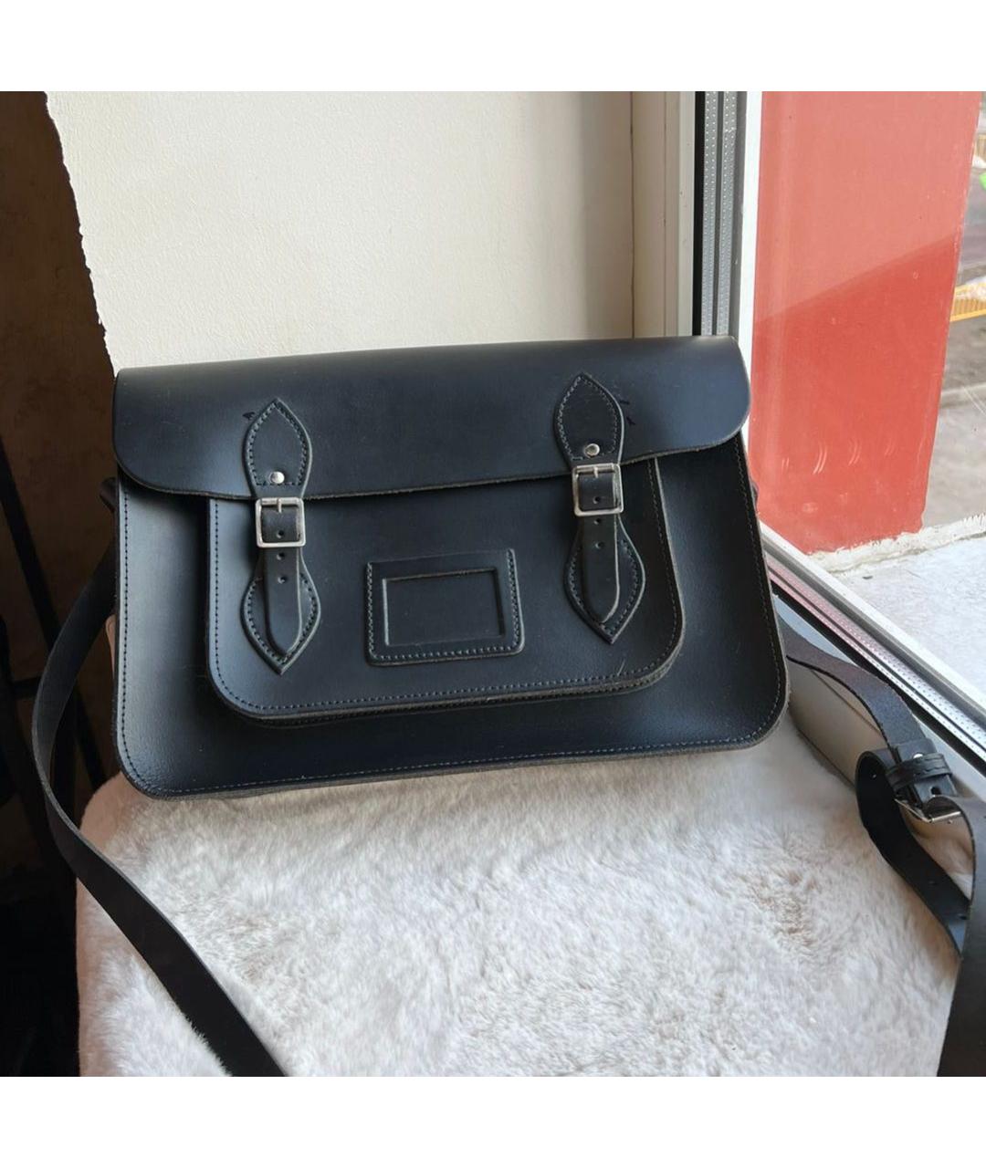 THE CAMBRIDGE SATCHEL COMPANY Черная кожаная сумка через плечо, фото 2