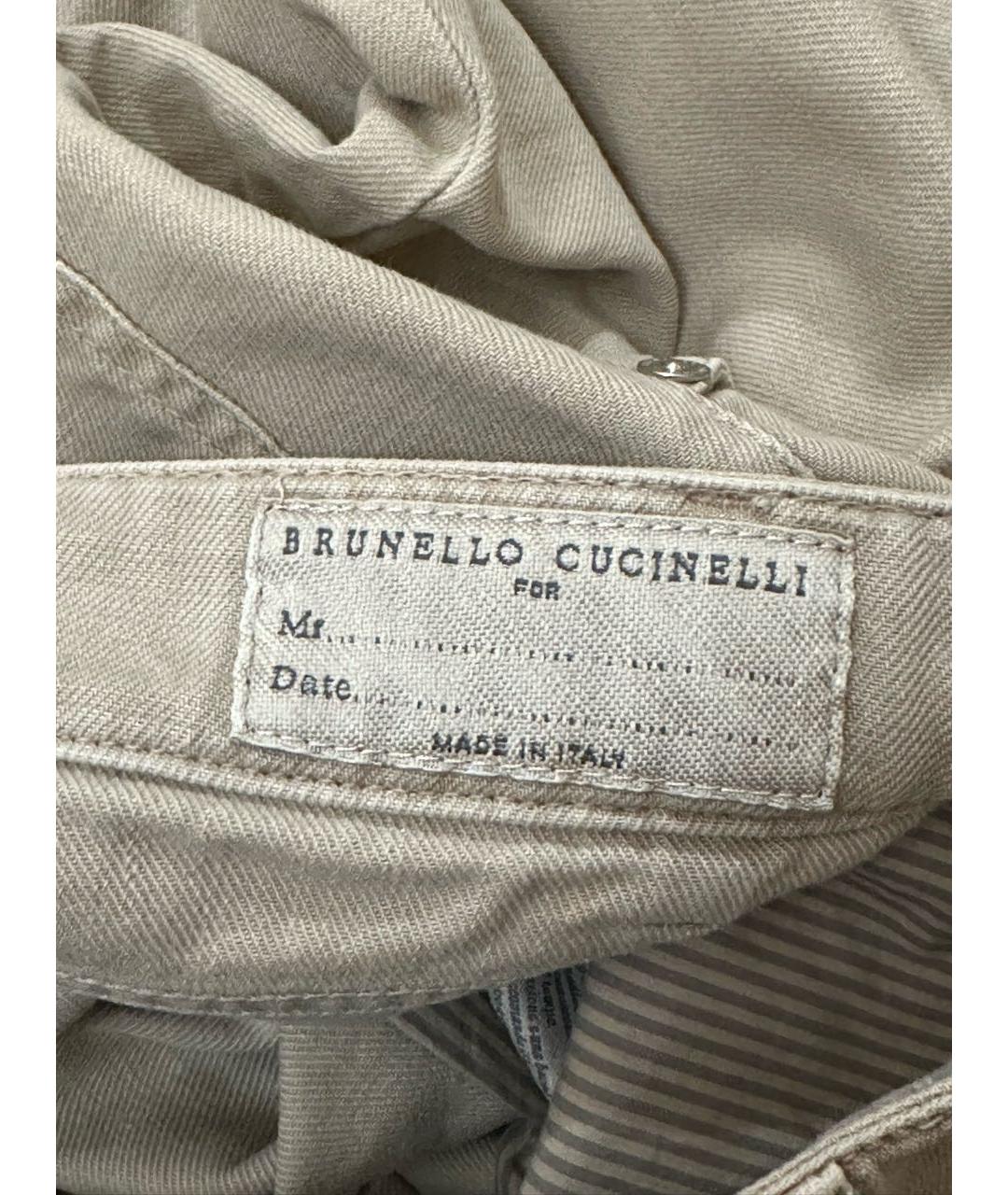 BRUNELLO CUCINELLI Бежевые хлопковые шорты, фото 4