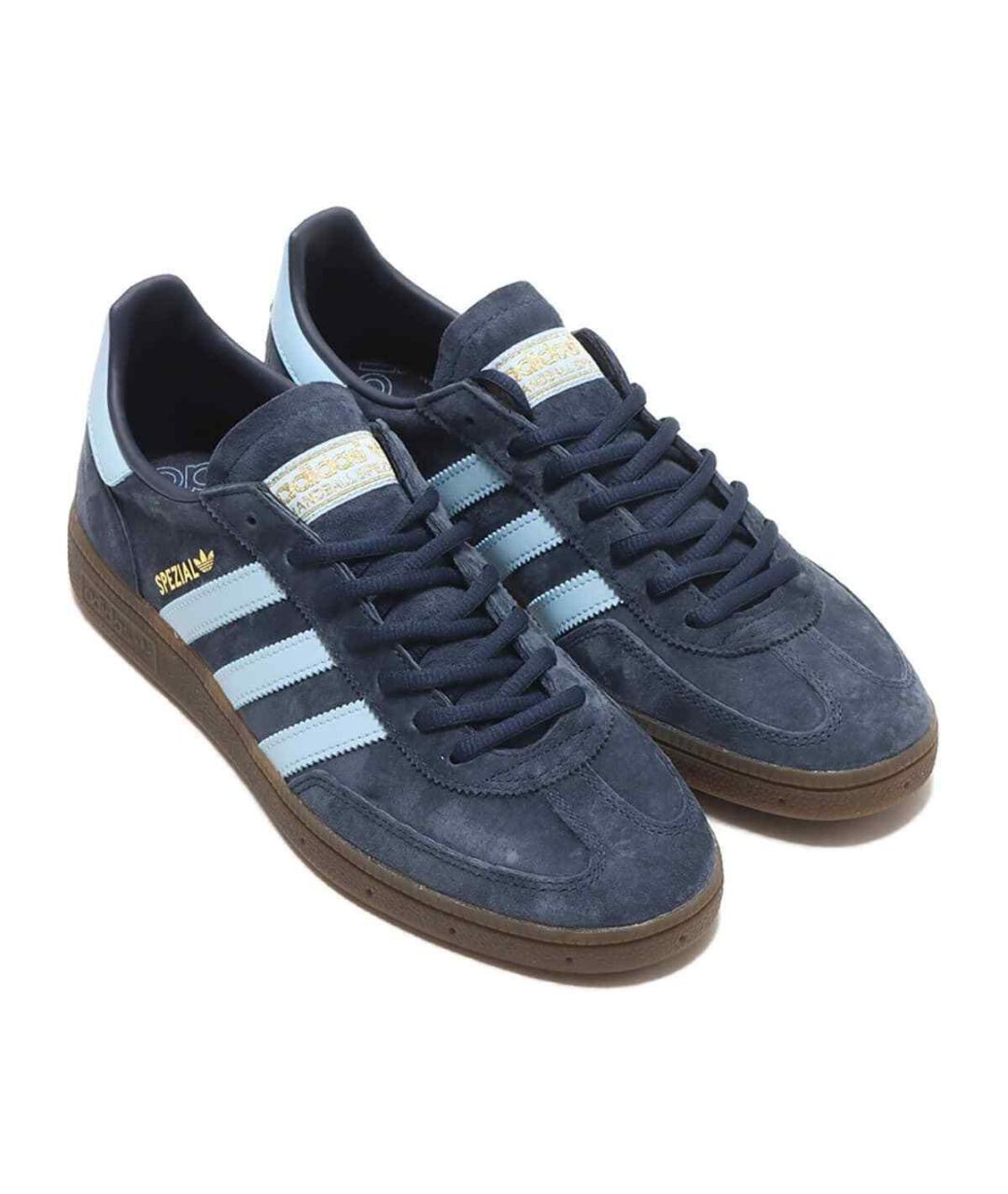 ADIDAS Темно-синие замшевые кроссовки, фото 2