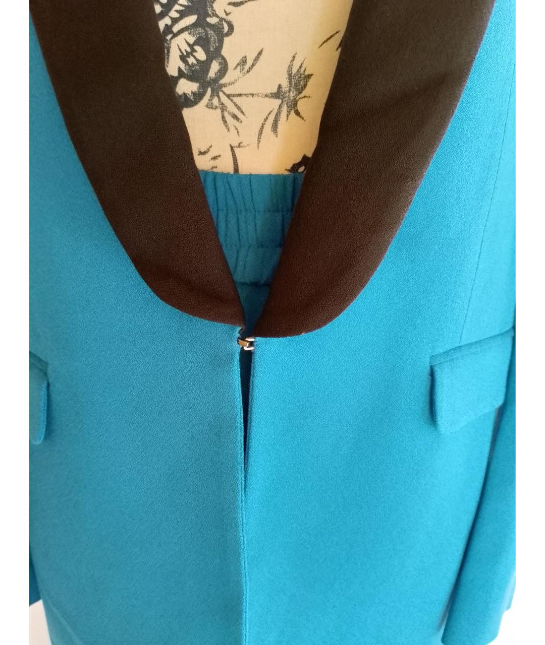 MSGM Синий вискозный костюм с брюками, фото 3