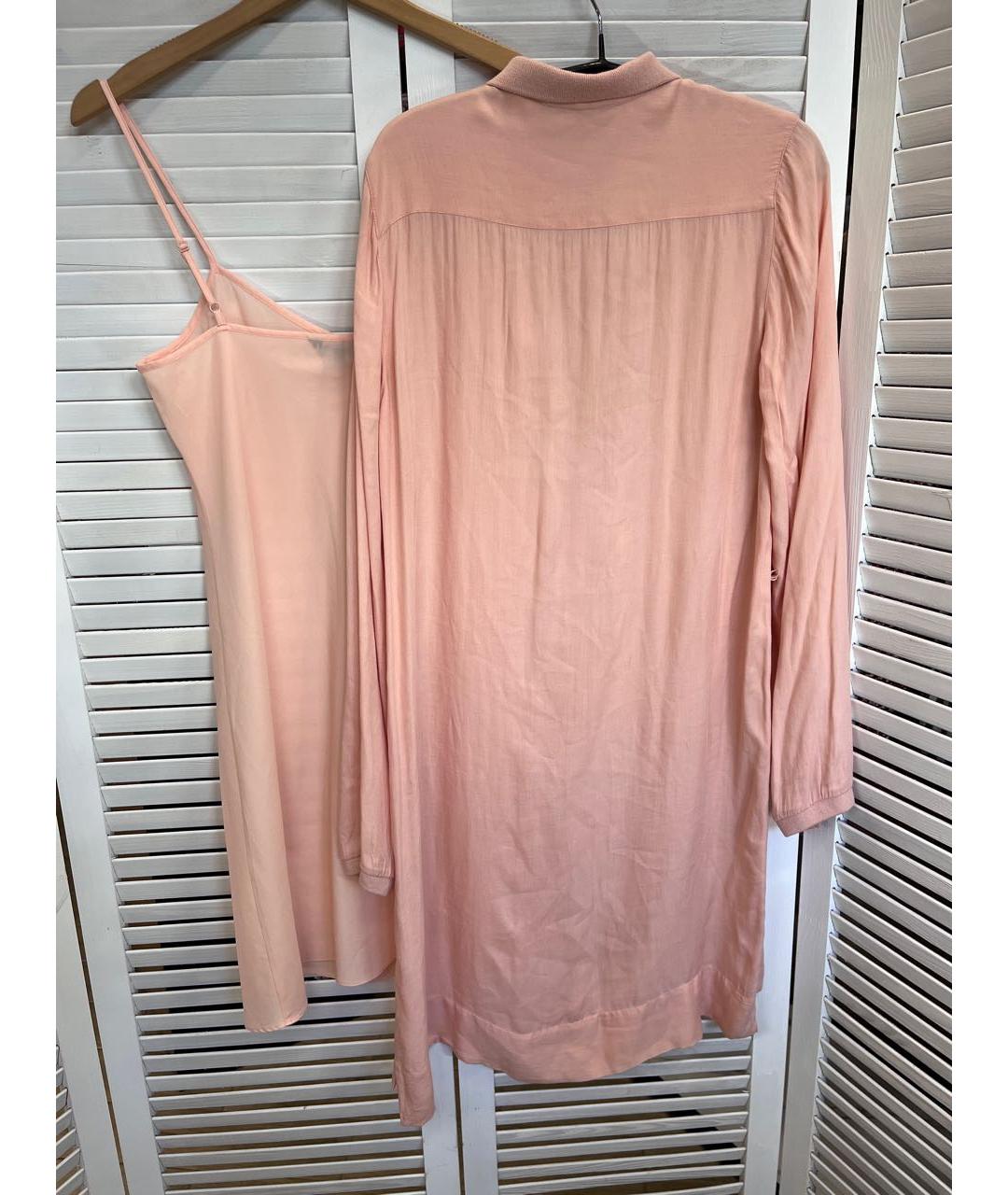 TOMMY HILFIGER Коралловое вискозное повседневное платье, фото 4