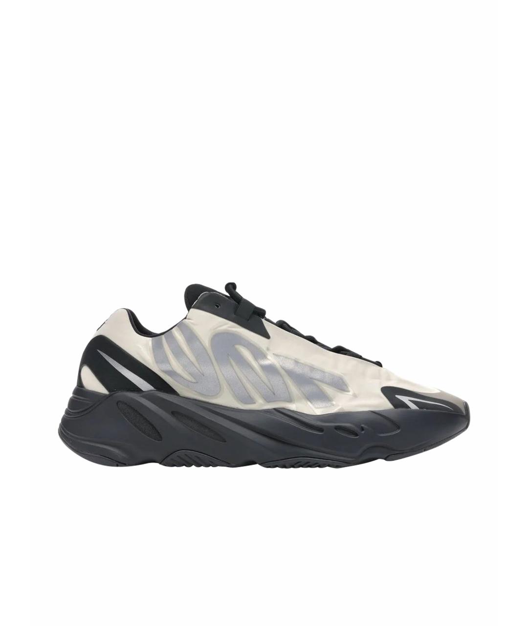 ADIDAS YEEZY Белые текстильные низкие кроссовки / кеды, фото 1