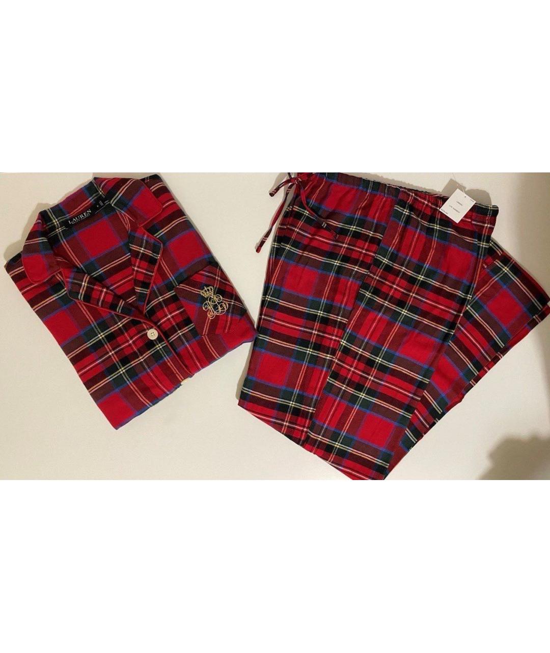 POLO RALPH LAUREN Красная вискозная пижама, фото 3