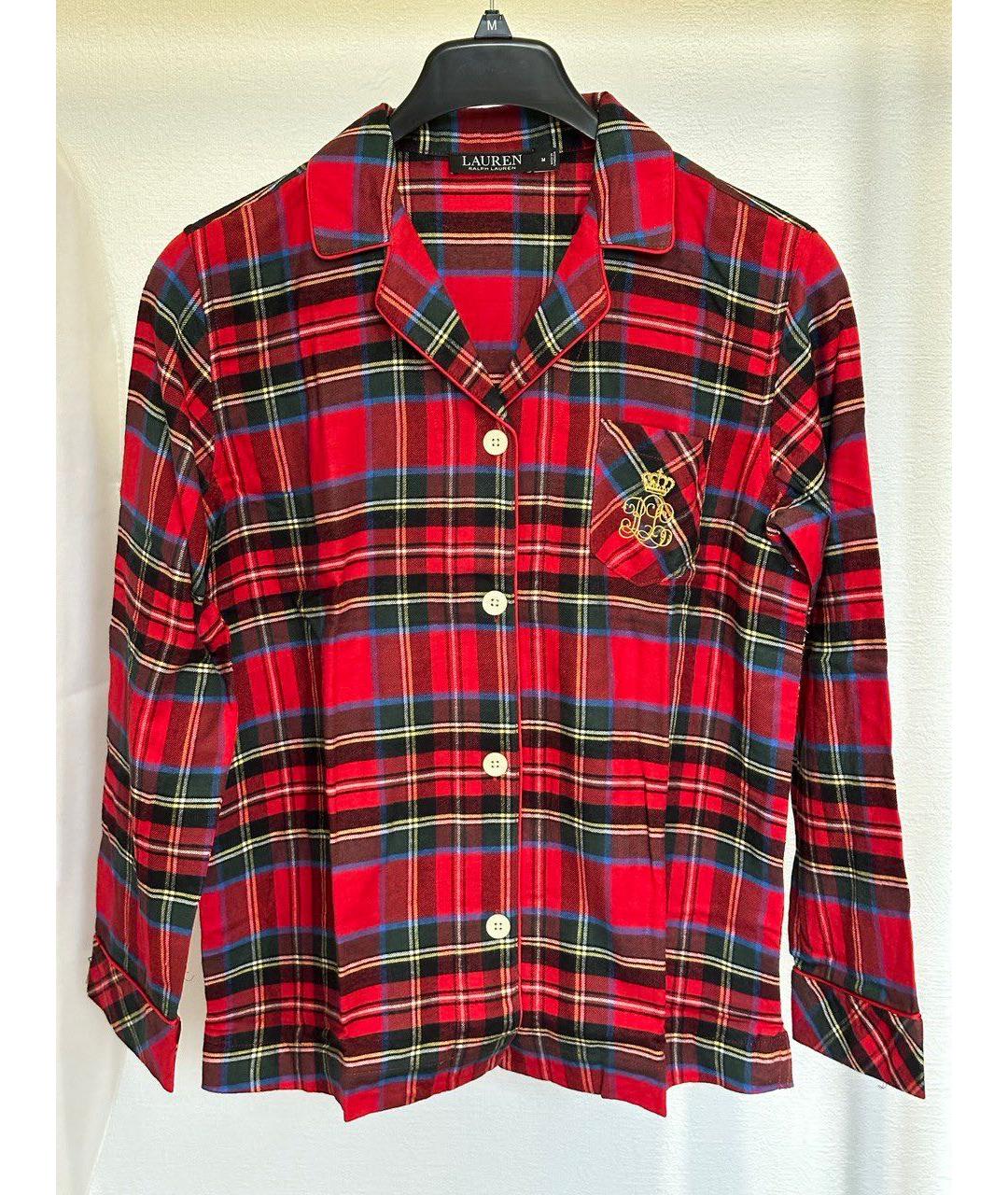 POLO RALPH LAUREN Красная вискозная пижама, фото 9