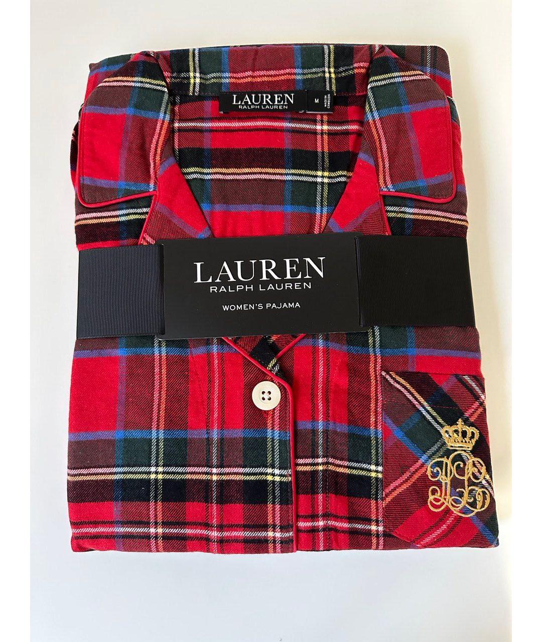POLO RALPH LAUREN Красная вискозная пижама, фото 6