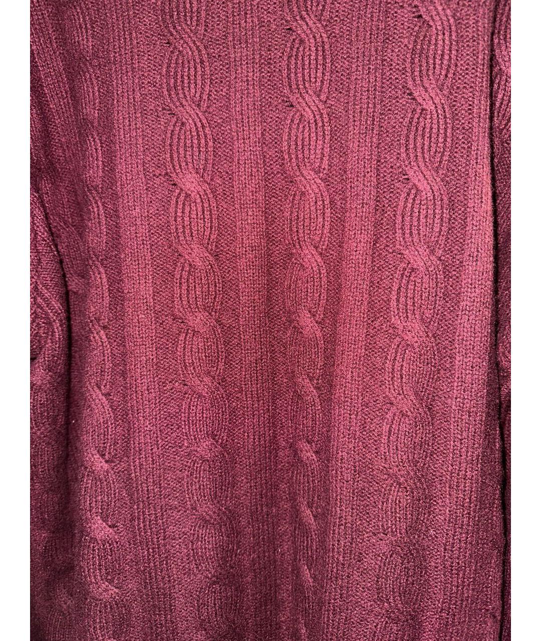 LOUIS VUITTON PRE-OWNED Бордовый шерстяной джемпер / свитер, фото 4