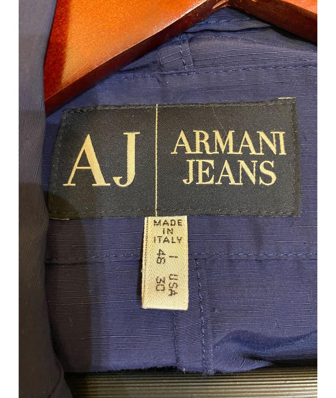 ARMANI JEANS Синий хлопковый пиджак, фото 3