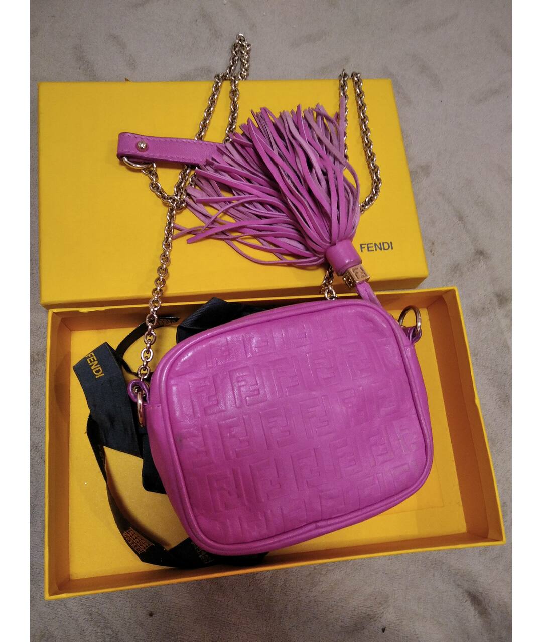 FENDI Розовая кожаная сумка тоут, фото 2