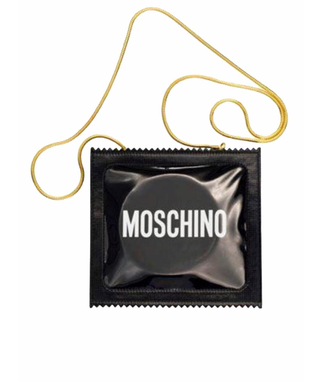 MOSCHINO Черная сумка через плечо из искусственной кожи, фото 1