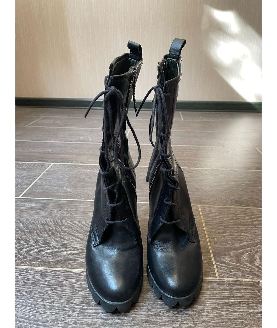 POLLINI Черные кожаные ботинки, фото 3