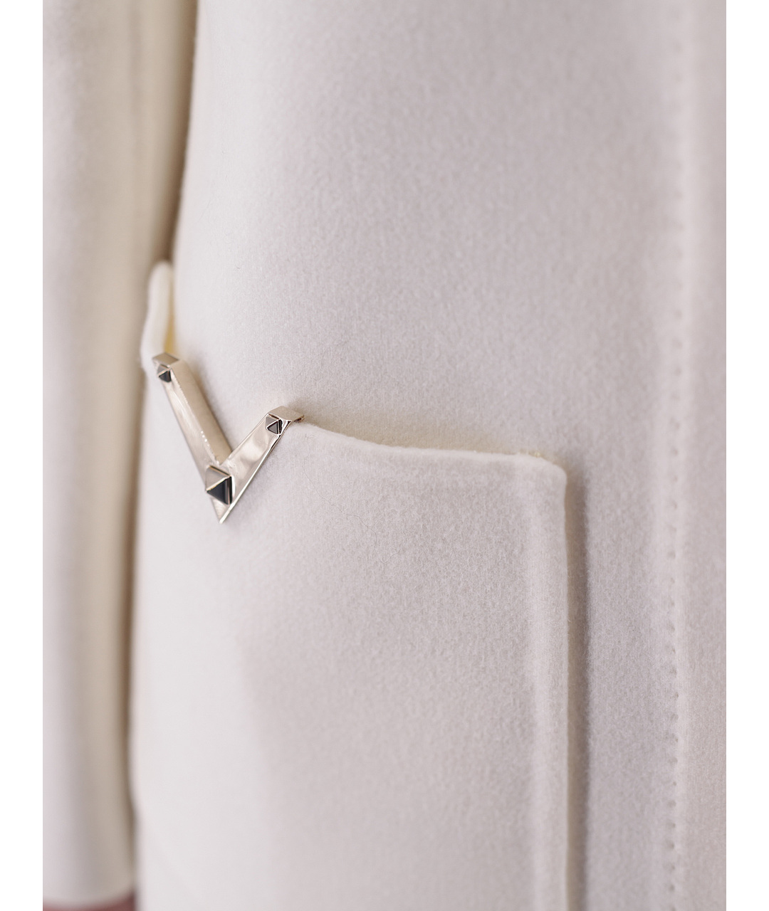 VALENTINO Белое шерстяное пальто, фото 4