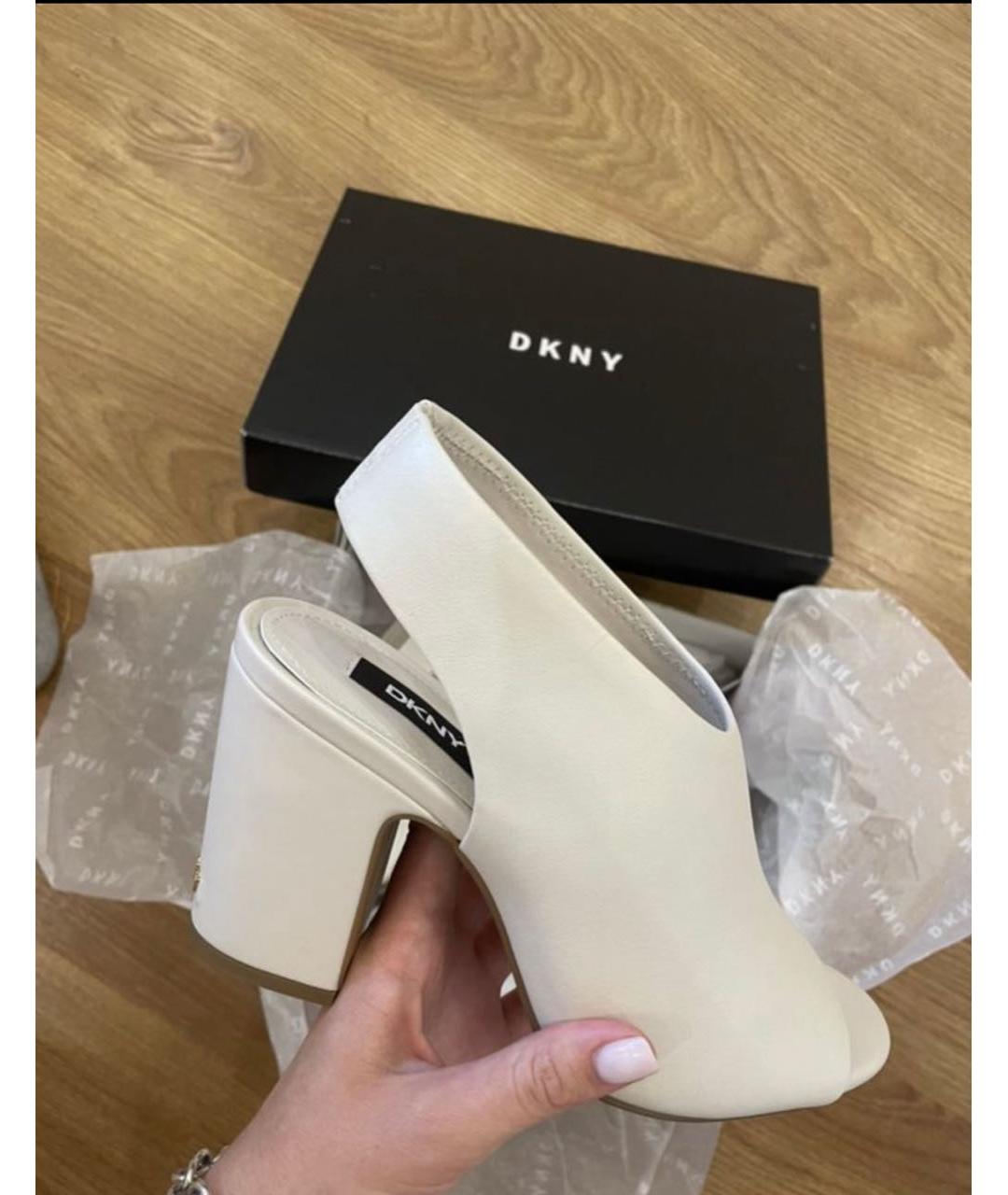 DKNY Белые кожаные туфли, фото 6