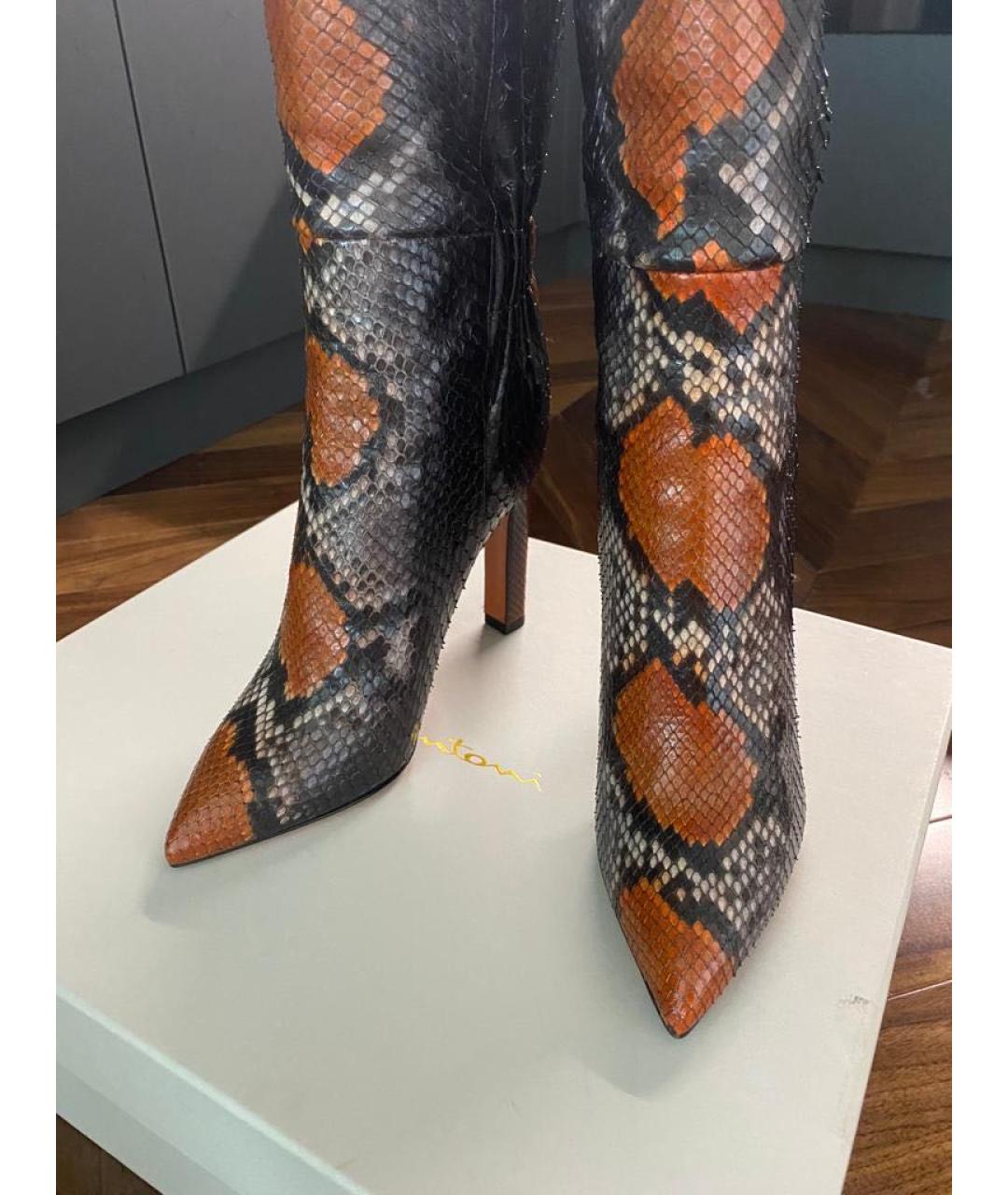 SANTONI Мульти полусапоги из экзотической кожи, фото 3