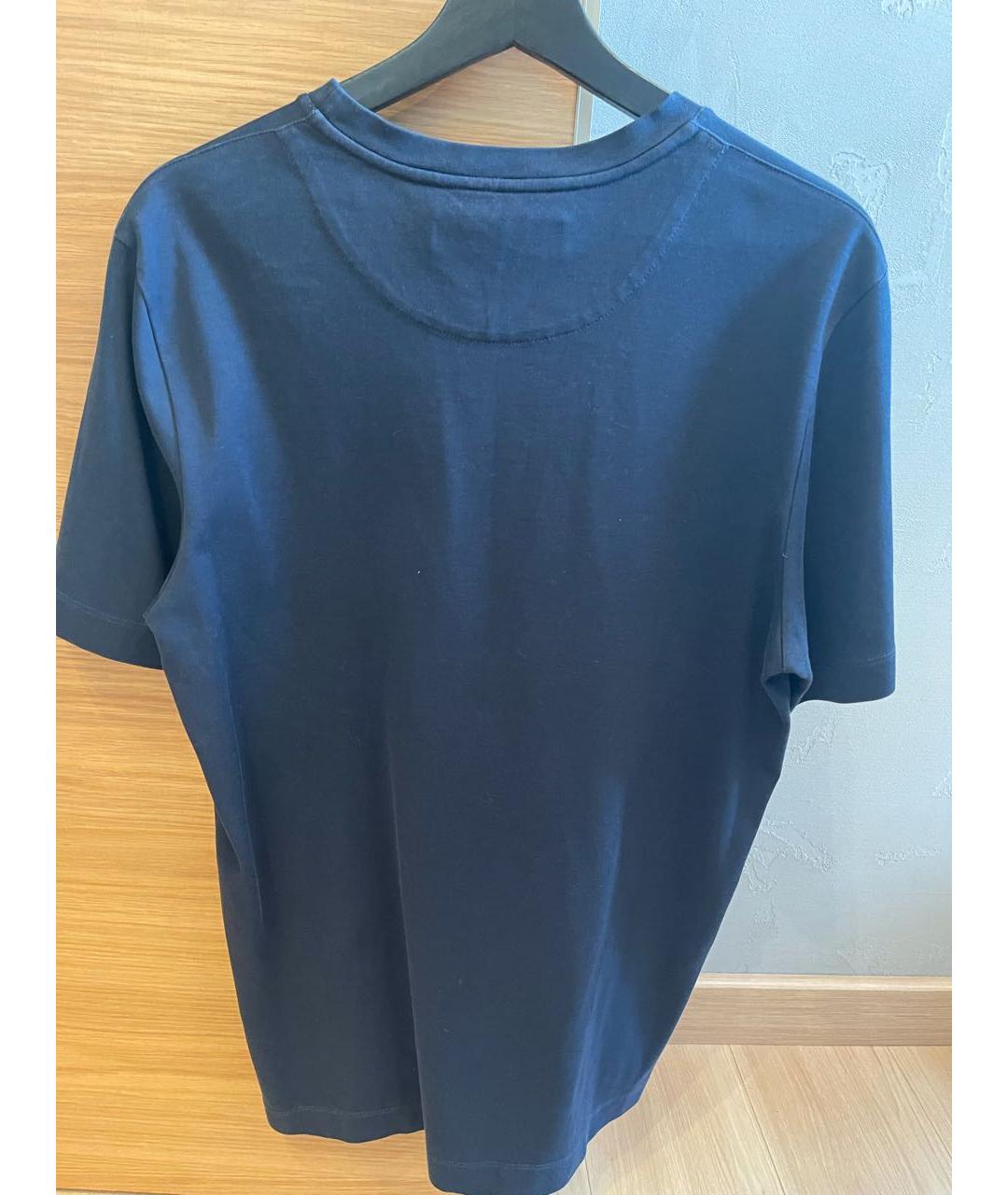 LOUIS VUITTON PRE-OWNED Темно-синяя хлопковая футболка, фото 2