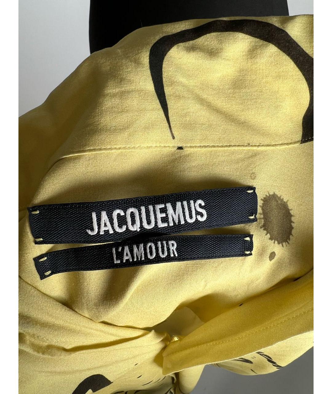 JACQUEMUS Желтая кэжуал рубашка, фото 4