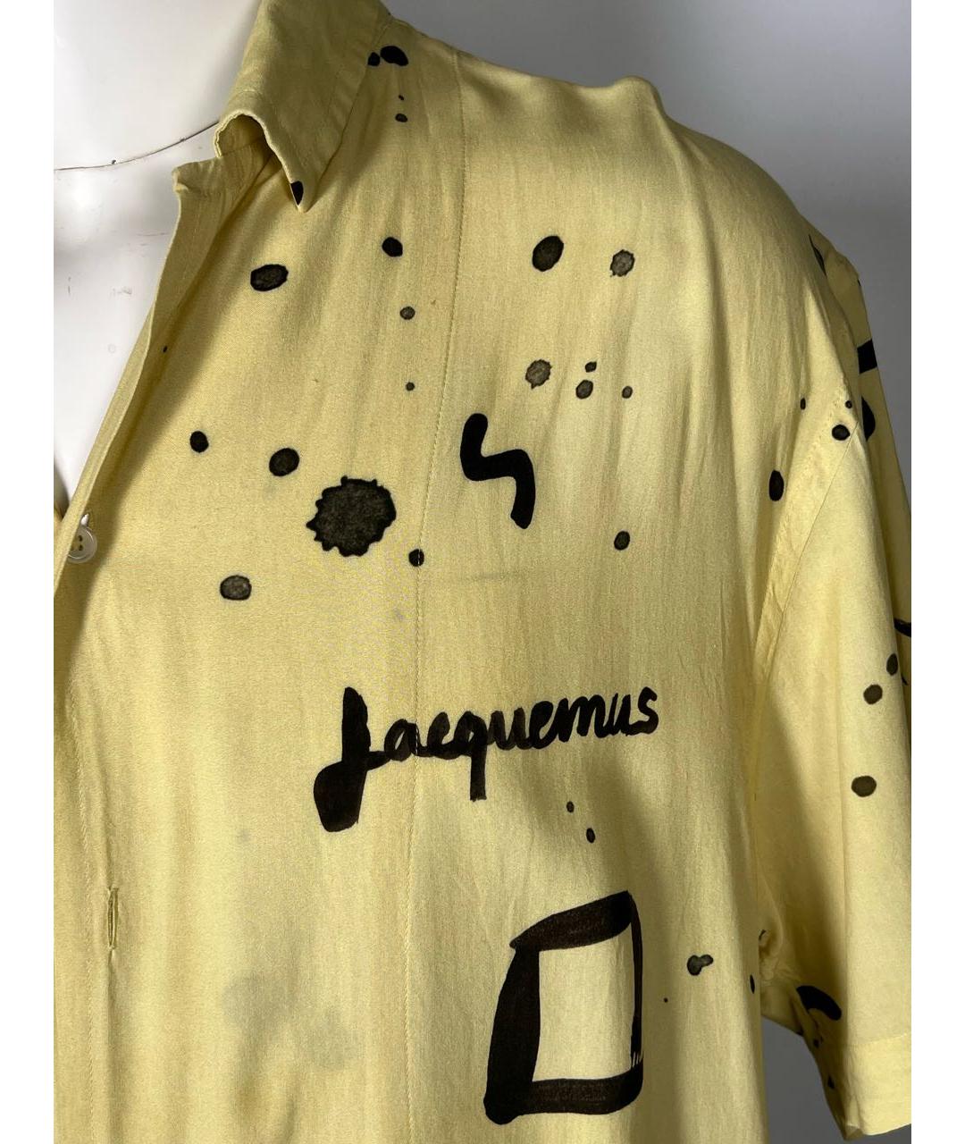 JACQUEMUS Желтая кэжуал рубашка, фото 3