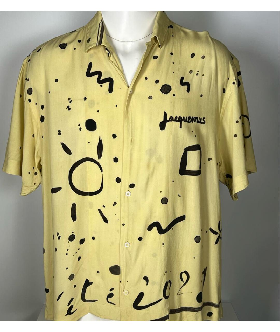 JACQUEMUS Желтая кэжуал рубашка, фото 6