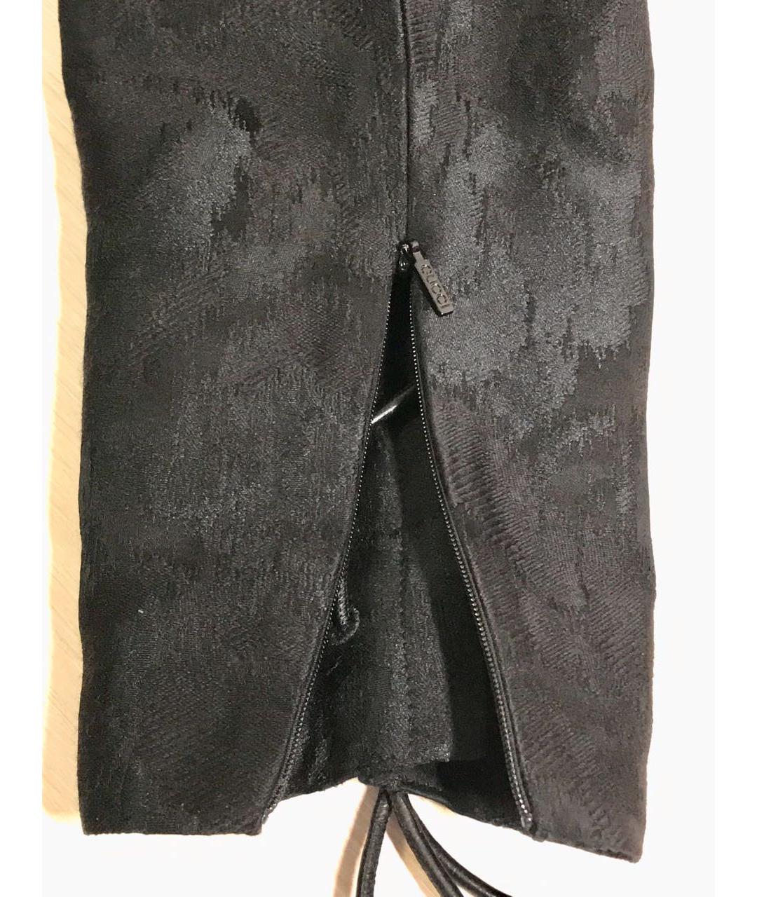 GUCCI Черные шерстяные прямые брюки, фото 6