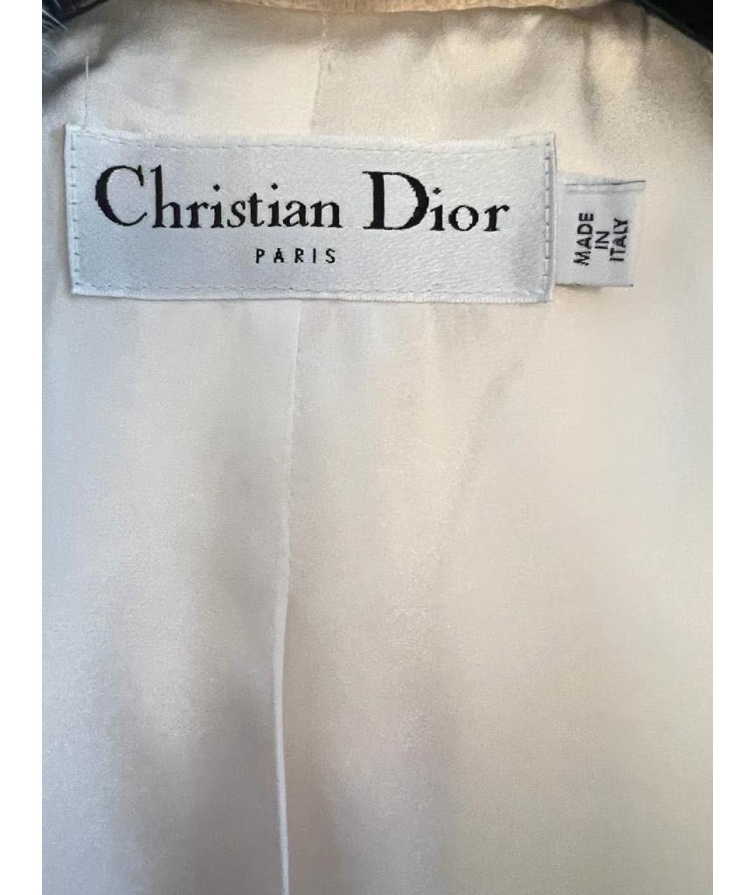 CHRISTIAN DIOR PRE-OWNED Бежевое шерстяное пальто, фото 6
