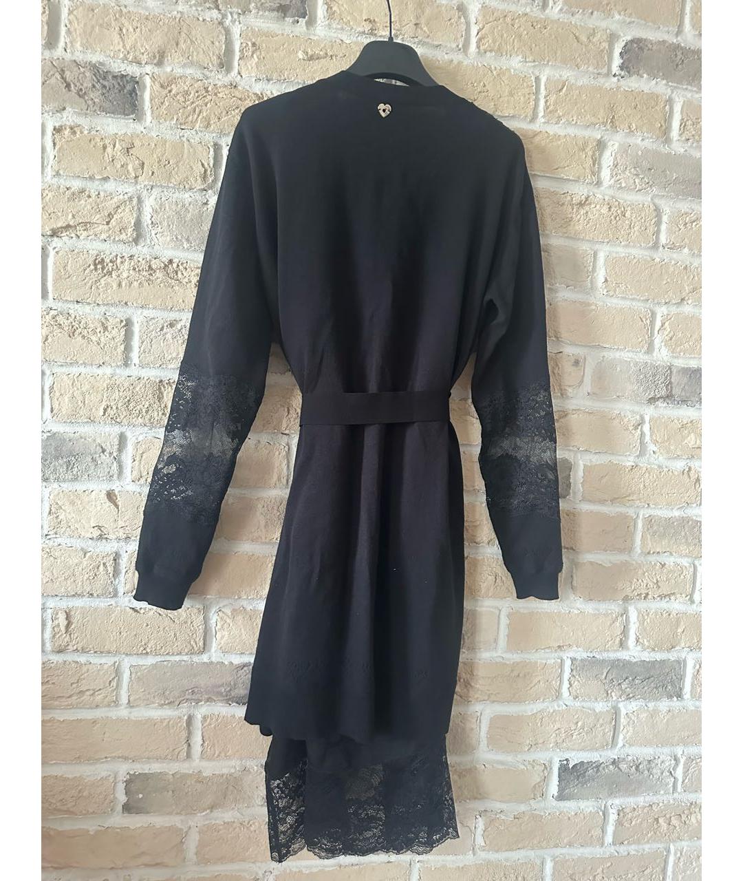 TWIN-SET Черное вискозное повседневное платье, фото 6
