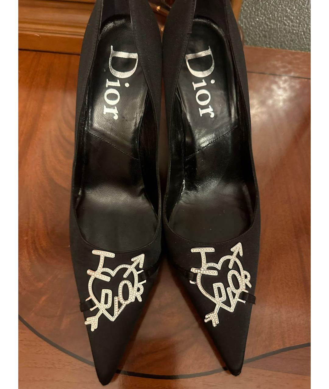 CHRISTIAN DIOR PRE-OWNED Черные текстильные туфли, фото 3
