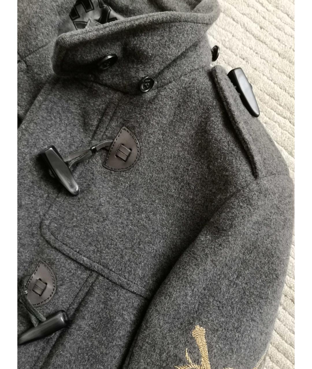 JOHN RICHMOND Серое шерстяное пальто, фото 4