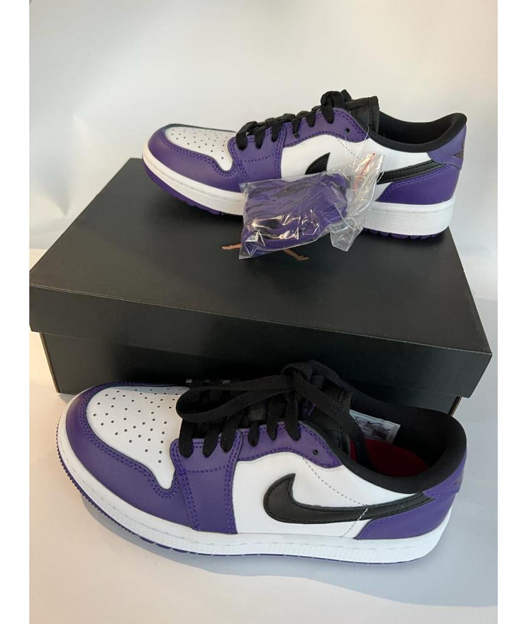 JORDAN Фиолетовые кожаные кроссовки, фото 2