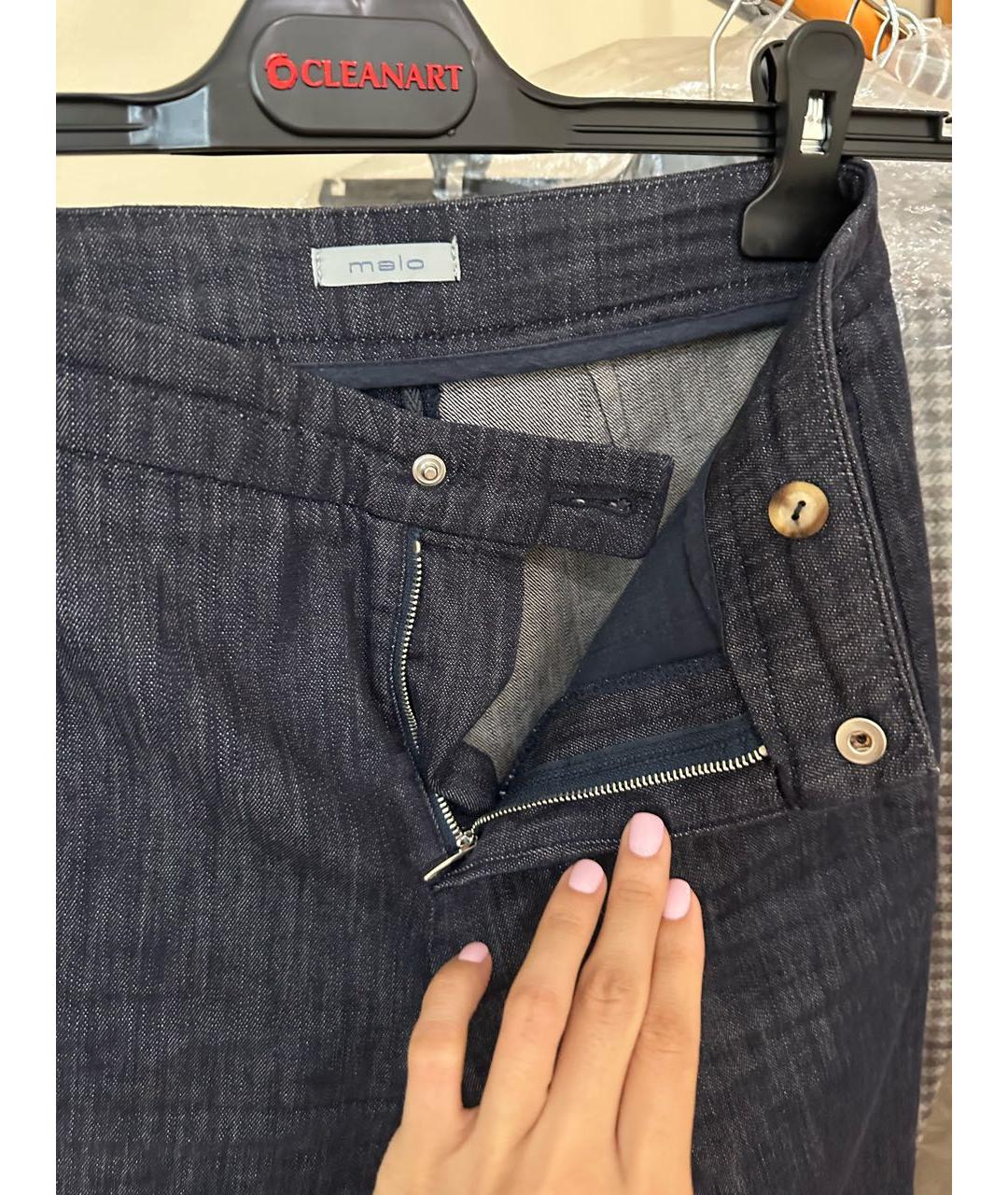 MALO Темно-синие прямые джинсы, фото 3